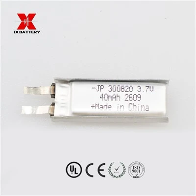 300820 40mAh Lithium Polymer Battery