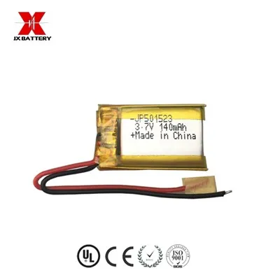 Lithium Polymer Battery JP501523 140mah With Pcb For Digital Device